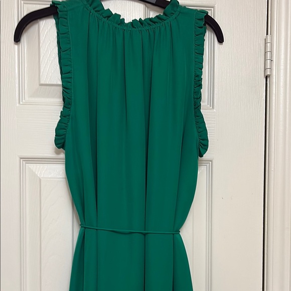 Elie Tahari Green Asymmetrical Wrap Sundress - Picture 6 of 7